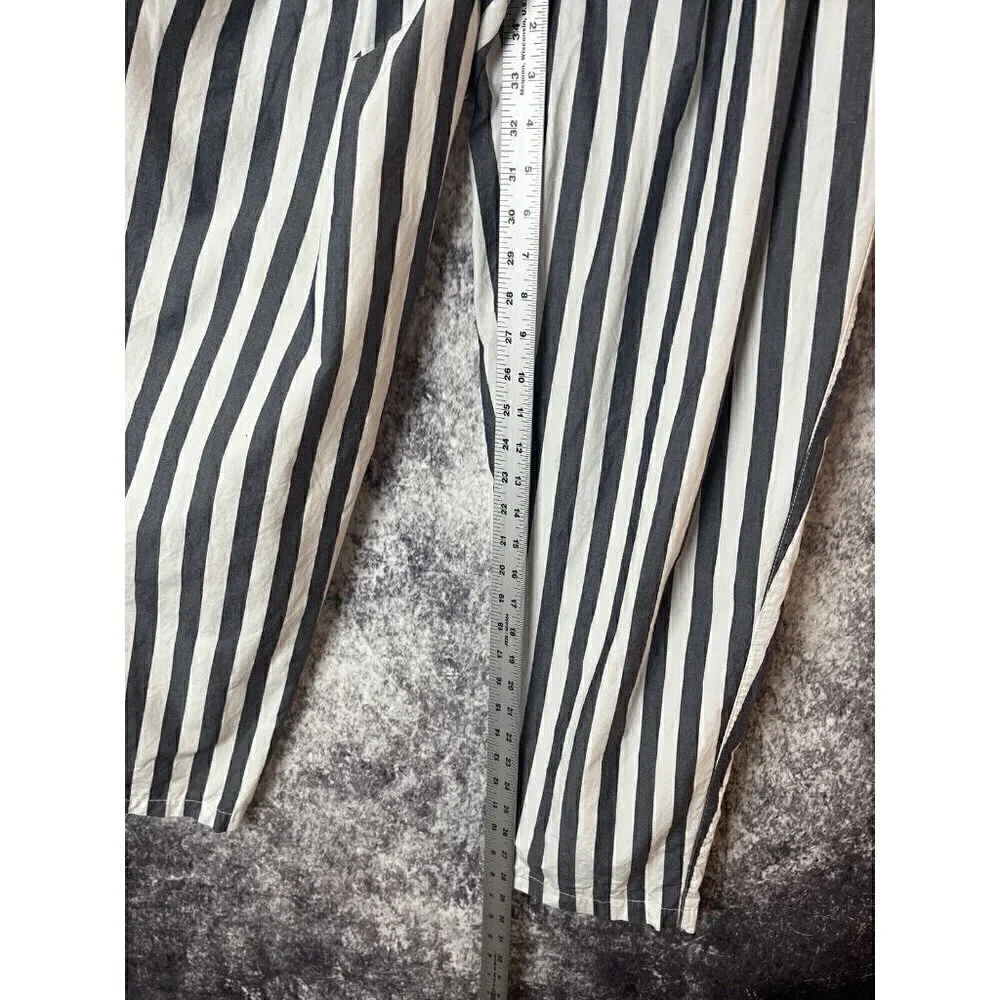 Urban Outfitters‎ Percy Tapered Pleated High Rise Striped Blue White Pants 4